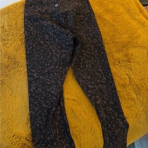 Patterned Black and Brown Leggings